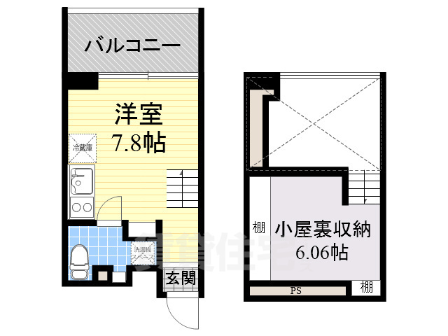 是空NAMBA NISHIの間取り