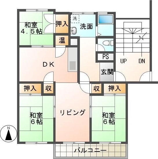 近鉄名古屋線 伏屋駅 徒歩17分 4階建 築52年の間取り写真