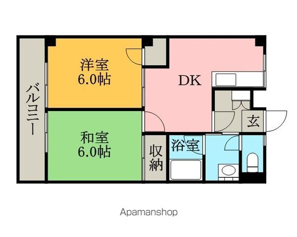 西武池袋線 練馬駅 徒歩13分 3階建 築38年の間取り写真