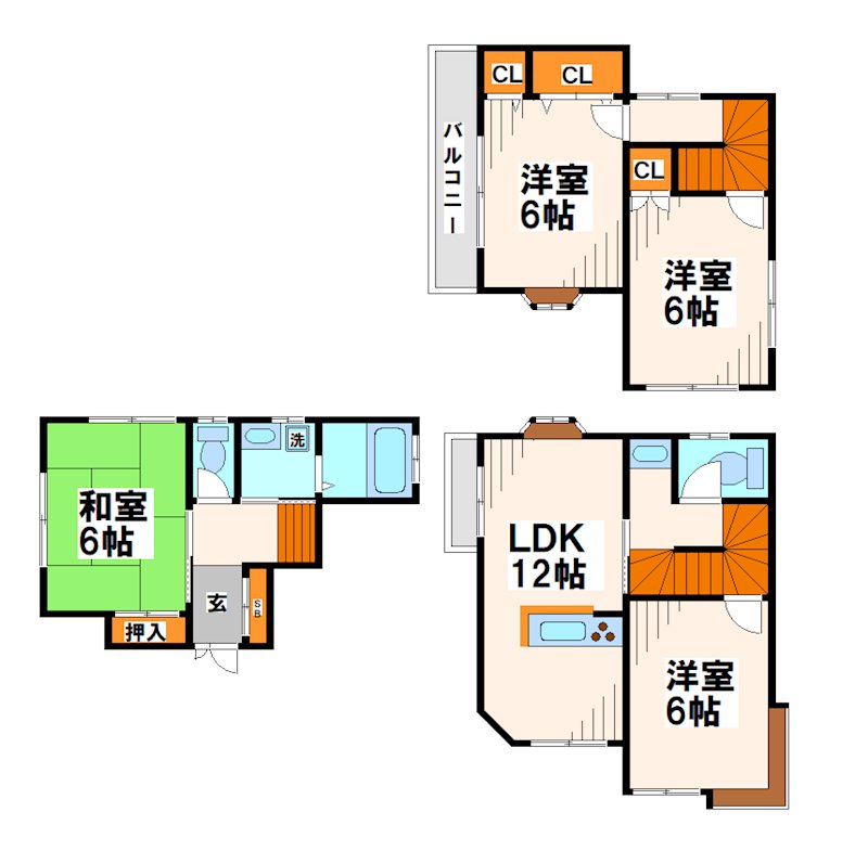 あたご3丁目戸建の間取り写真