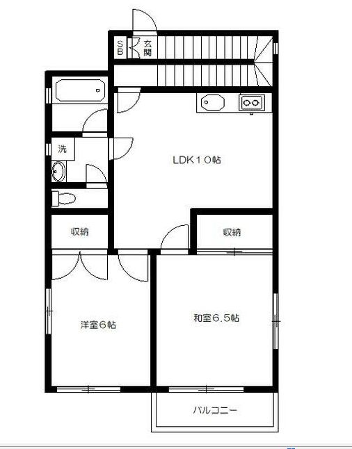 西武新宿線 新井薬師前駅 徒歩5分 2階建 築35年の間取り写真