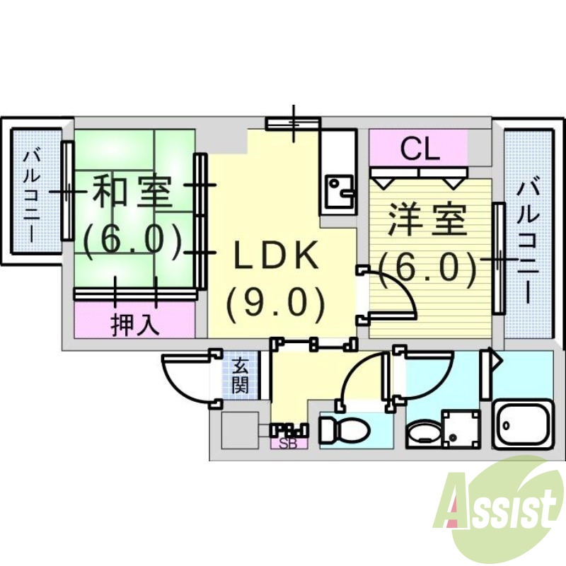 エクレール藤の間取り写真