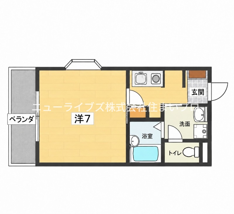 京阪本線 香里園駅 徒歩15分 3階建 築25年の間取り写真