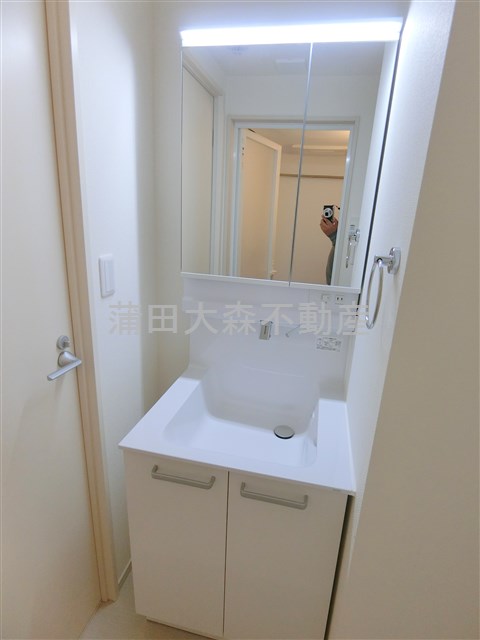 洗面設備　洗面脱衣所　2面鏡の独立洗面台