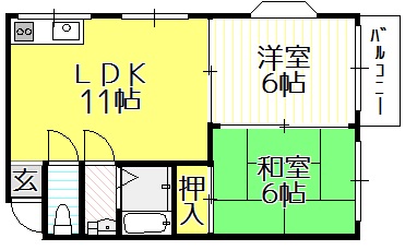 【大阪市平野区加美東のマンションの間取り】