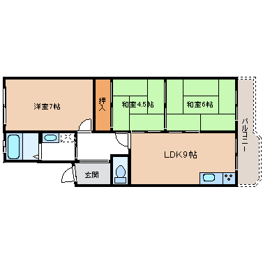 長岡コーポの間取り
