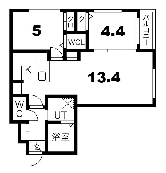 アルファスクエア福住2条の間取り