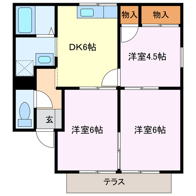 志摩市阿児町鵜方のアパートの間取り