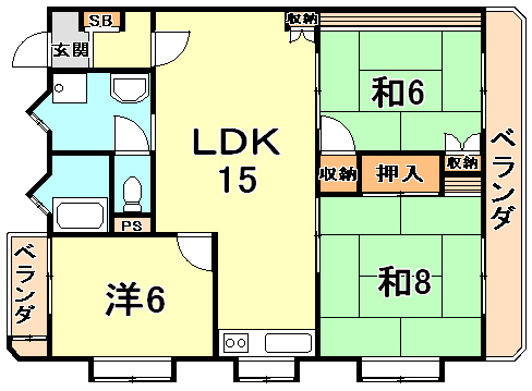 第二ビラ摩耶の間取り