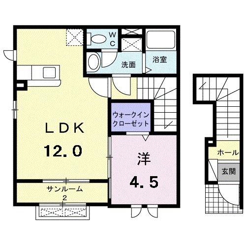 【クラージュIの間取り】