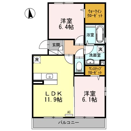 ベルモンゾ D-roomの間取り