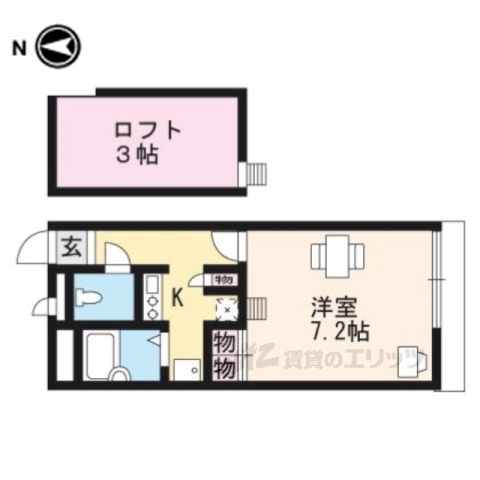 レオパレスアジェル岩倉南の間取り