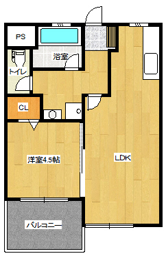 郡山市細沼町のマンションの間取り