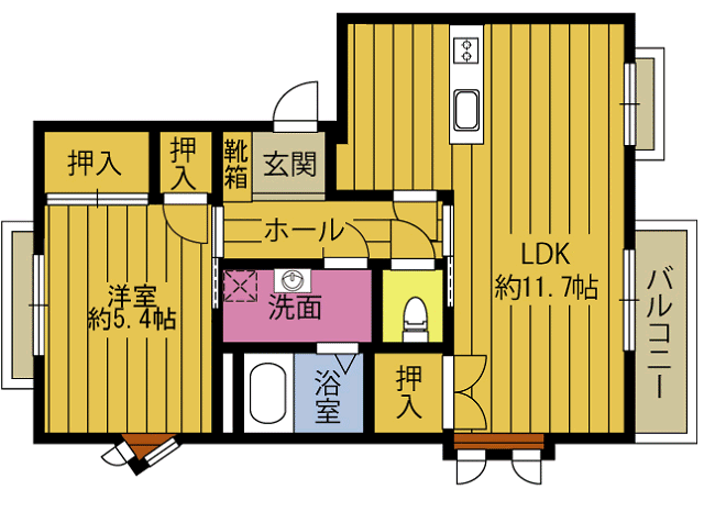 アイビ－スクエア荘園の間取り