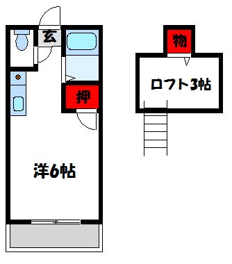 福津市中央のアパートの間取り