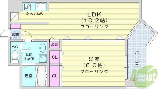 カルロ北目の間取り