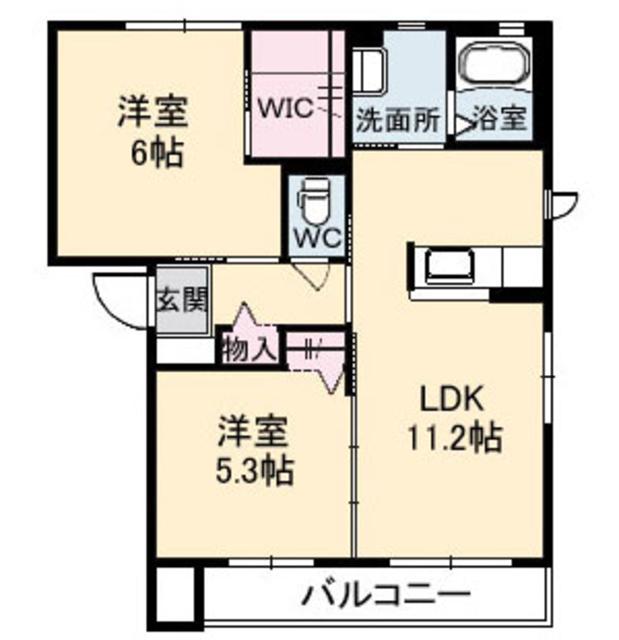 ハピネス西条　Ｃ棟の間取り