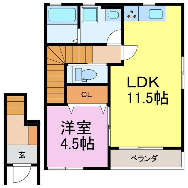 リーブルファイン新田町　2号棟の間取り