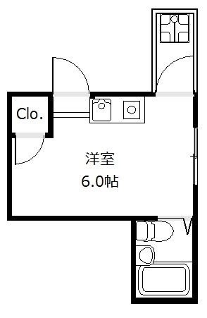 京都市右京区太秦多藪町のマンションの間取り