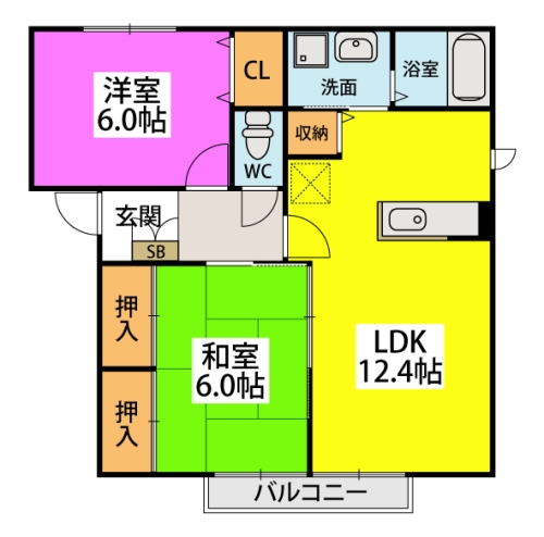 メルベーユの間取り