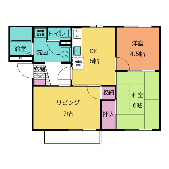 イッツエステート　Ｂ棟の間取り