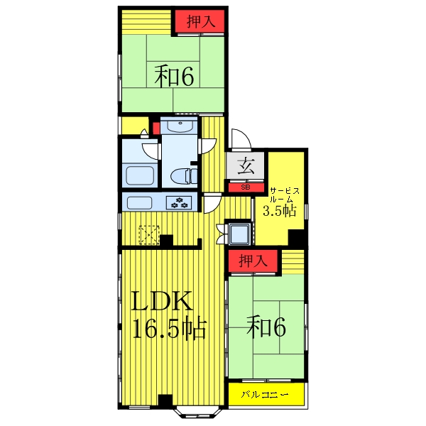 練馬区栄町のマンションの間取り