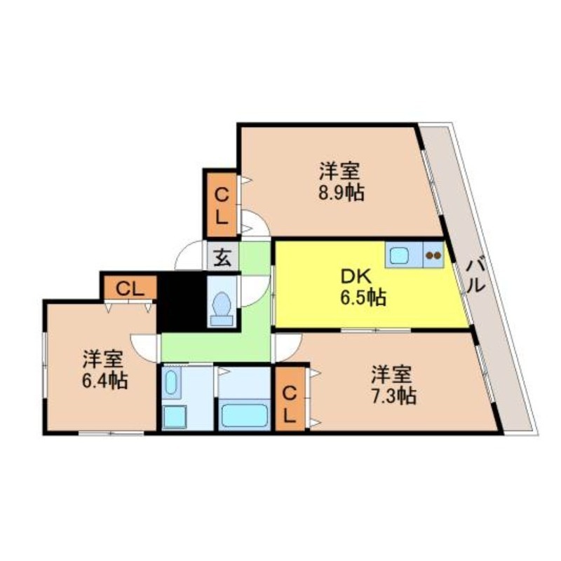 名古屋市中区伊勢山のマンションの間取り