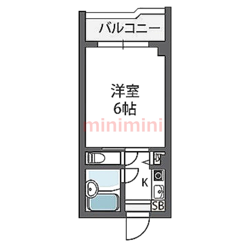 大阪市東淀川区上新庄のマンションの間取り