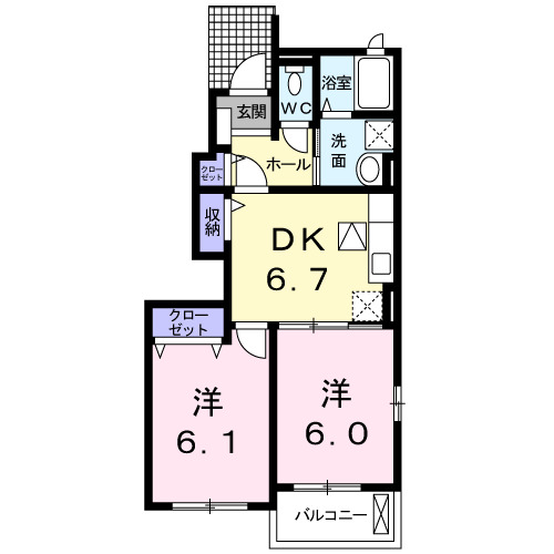 ジェルメＮａｋａｍｕｒａIIの間取り