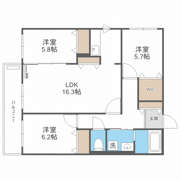 ＺＡＢＯ　ＨＩＬＬＳ　山鼻の間取り