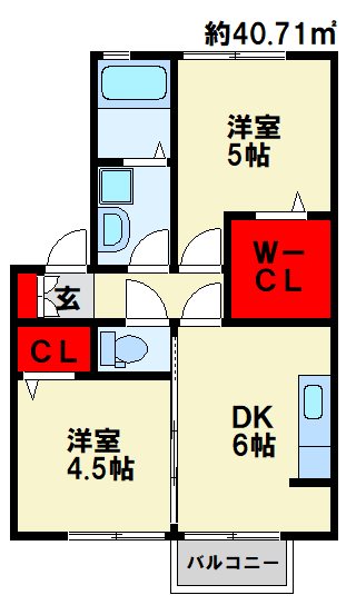 サンクラーズメゾン　A棟の間取り