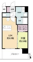 大阪市浪速区敷津西のマンションの間取り