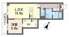 【倉敷市笹沖のマンションの間取り】