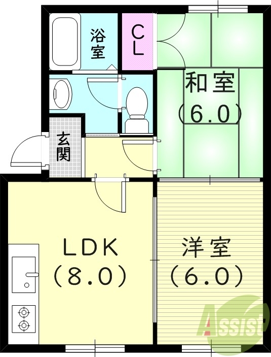 明光ハイムの間取り