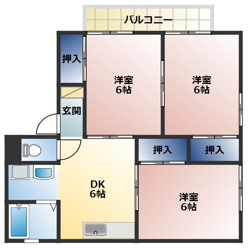 セジュール松乃木の間取り