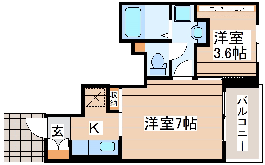 グランシャルムの間取り