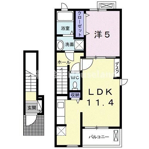 メゾン　ビオーラ西ノ庄　IIの間取り