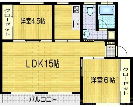 【2+Apartmentの間取り】