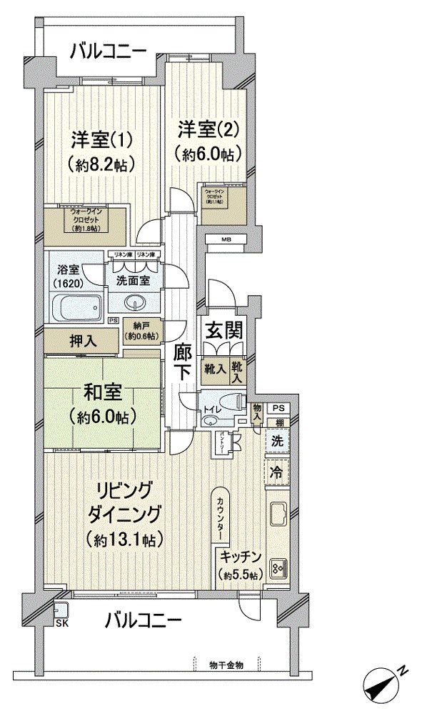 セントラルパーク・イーストＧ棟の間取り