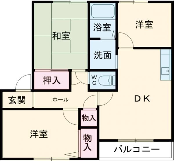 京都市西京区樫原百々ケ池のアパートの間取り