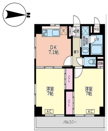 和光市本町のマンションの間取り