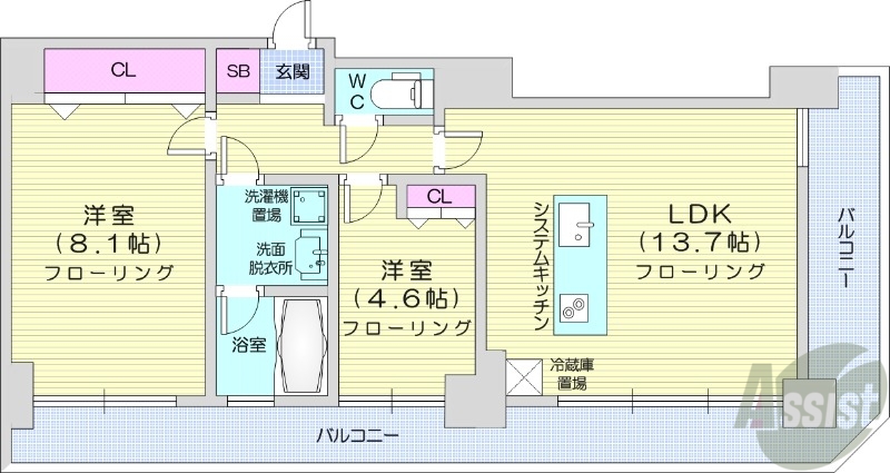 グランドタワー札幌の間取り