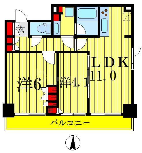 墨田区菊川のマンションの間取り