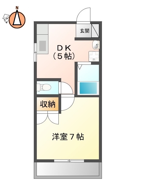 徳島市吉野本町のマンションの間取り