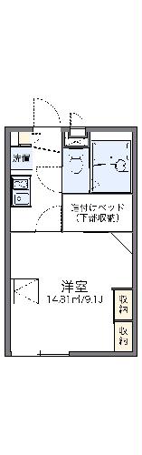 レオパレスジャルダンＤの間取り