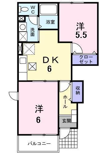 ［大東建託］ヴィラ・ミレニアムＡの間取り