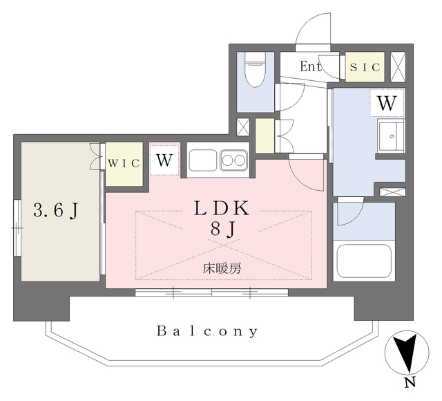 名古屋市東区筒井のマンションの間取り