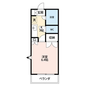 スタジオK(スタジオケイ)の間取り