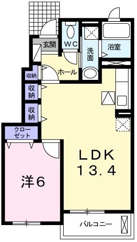 あきる野市伊奈のアパートの間取り