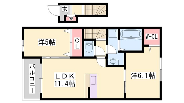 ライフステージ岡田Iの間取り